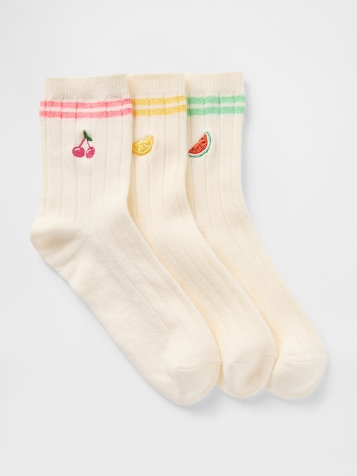 View large product image 1 of 1. Kids Fruit Crew Socks (3-Pack)