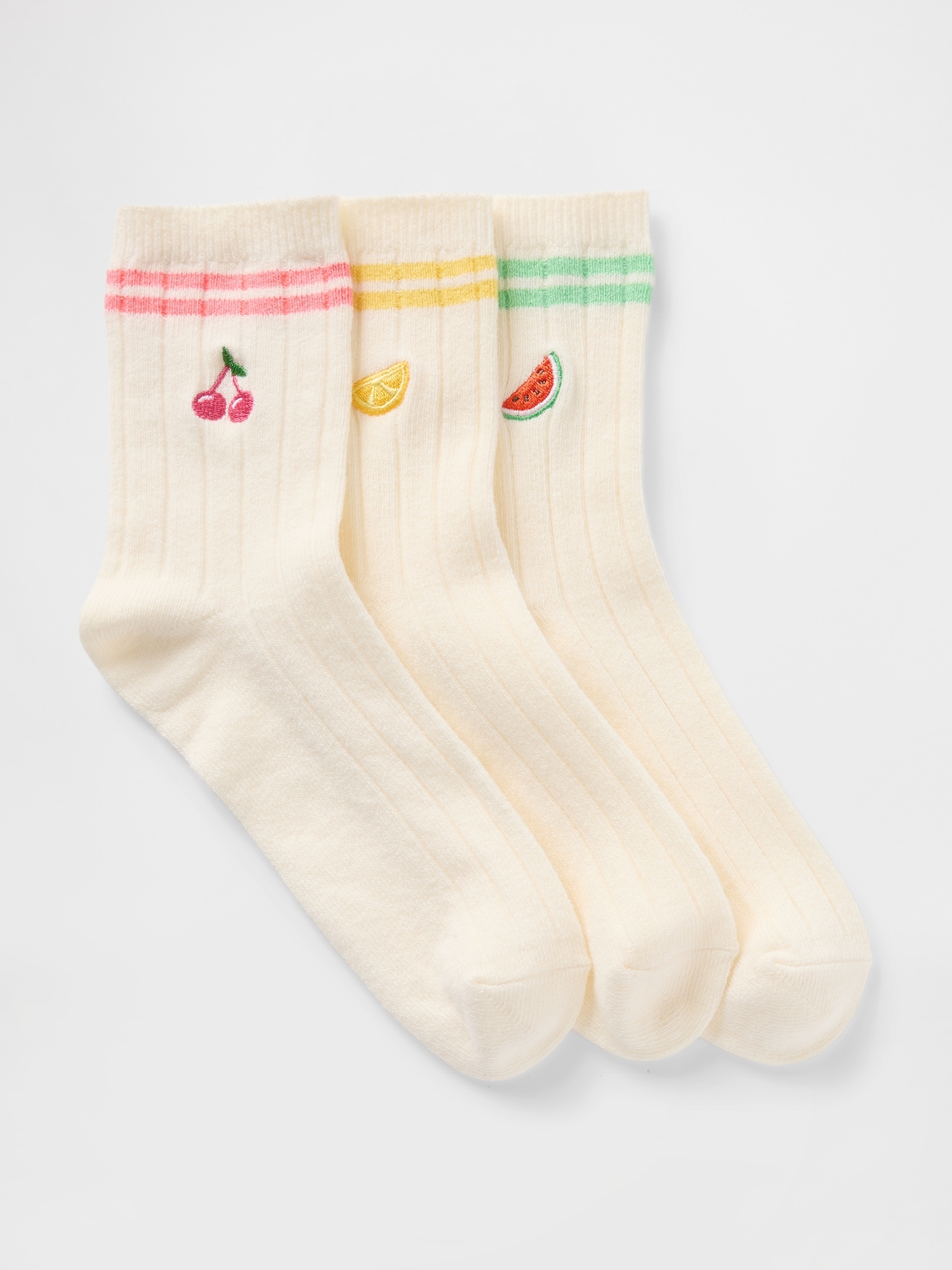 Kids Fruit Crew Socks (3-Pack)