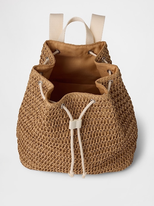 Image number 2 showing, Kids Straw Bucket Backpack