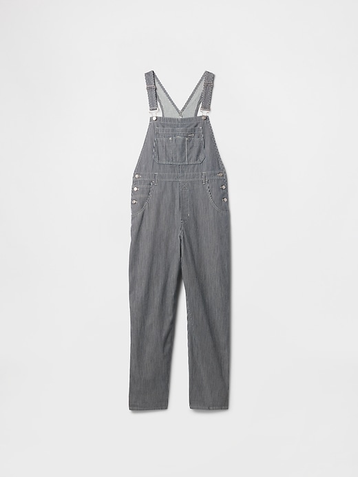 Image number 7 showing, Denim Stripe Loose Overalls