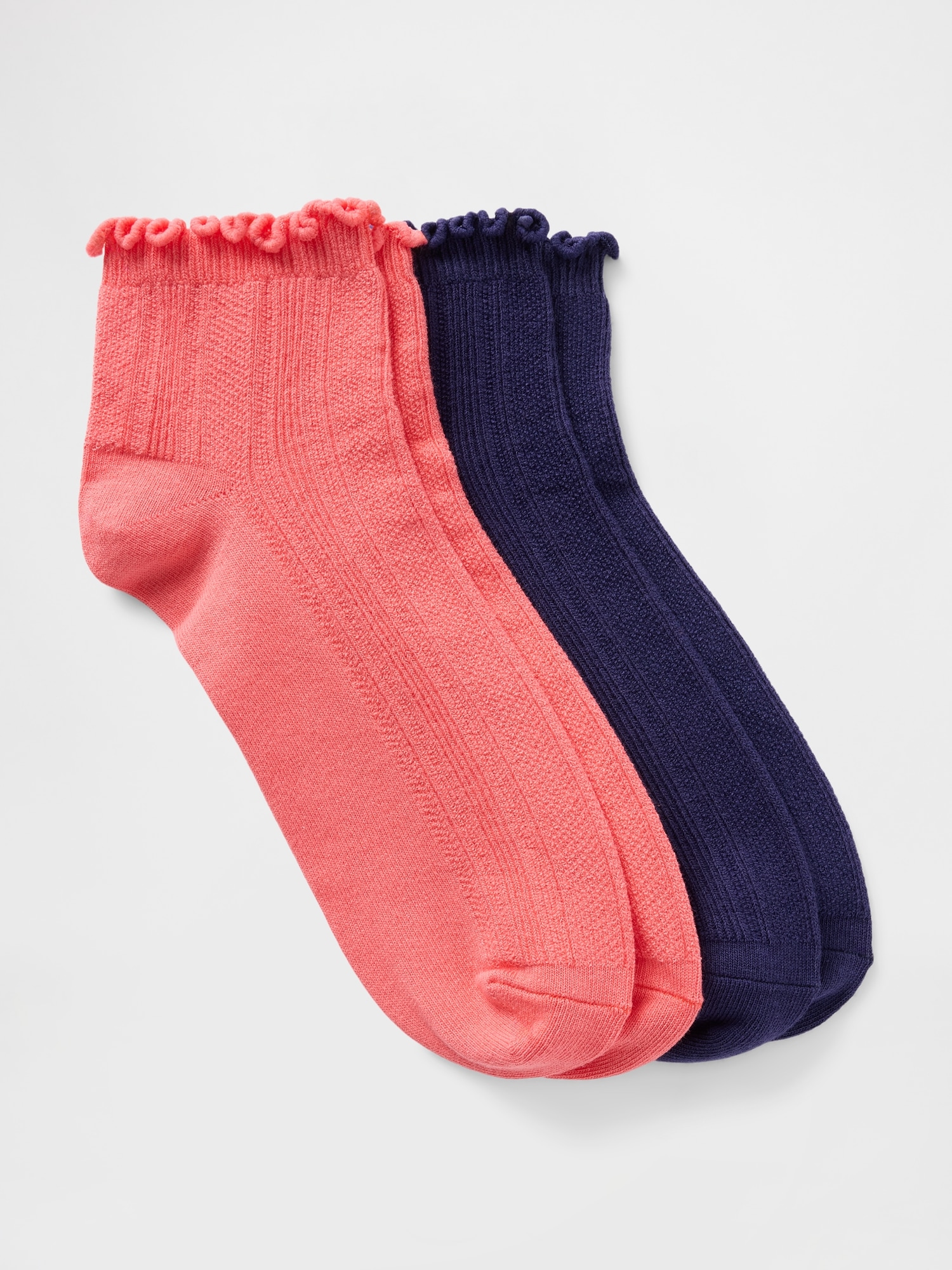 Ruffle-Trim Ankle Socks (2-Pack)