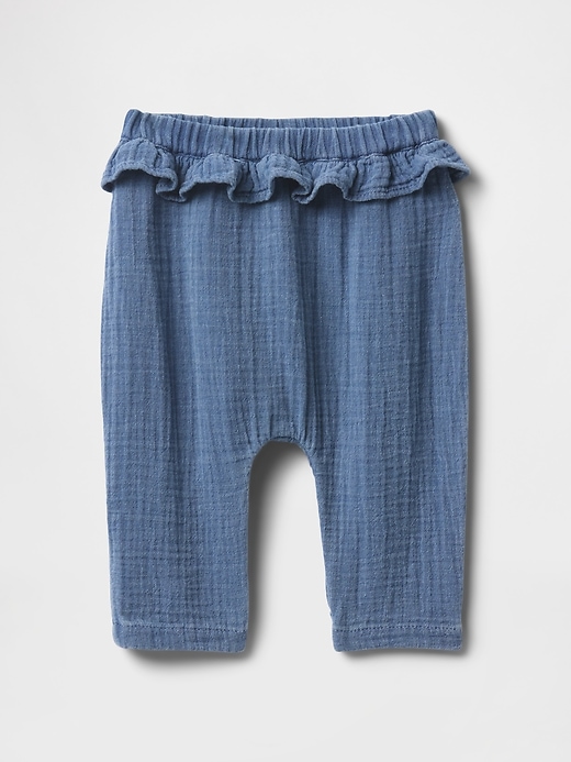 Image number 1 showing, Baby Crinkle Gauze Ruffle Pants