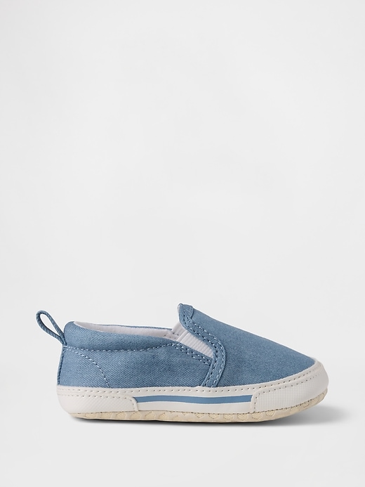 Image number 1 showing, Baby Denim Slip-On Shoes