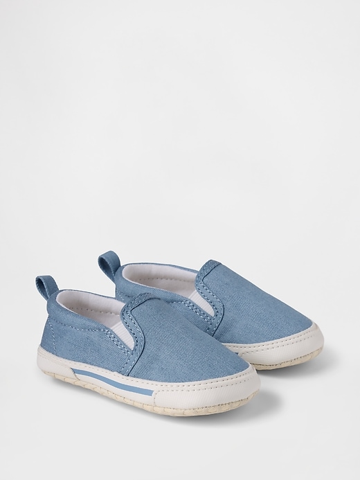 Image number 2 showing, Baby Denim Slip-On Shoes