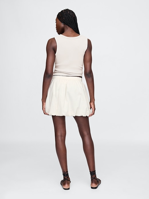 Image number 2 showing, Linen-Blend Bubble Mini Skirt