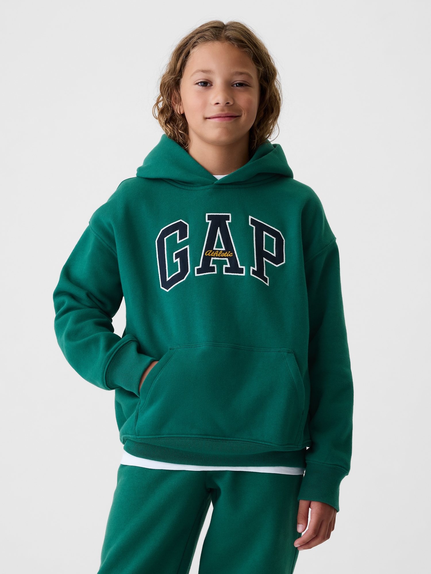 Kids Vintage Soft Athletic Logo Hoodie