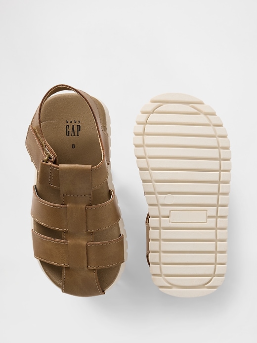 Image number 3 showing, Toddler Vegan Leather Fisherman Sandals