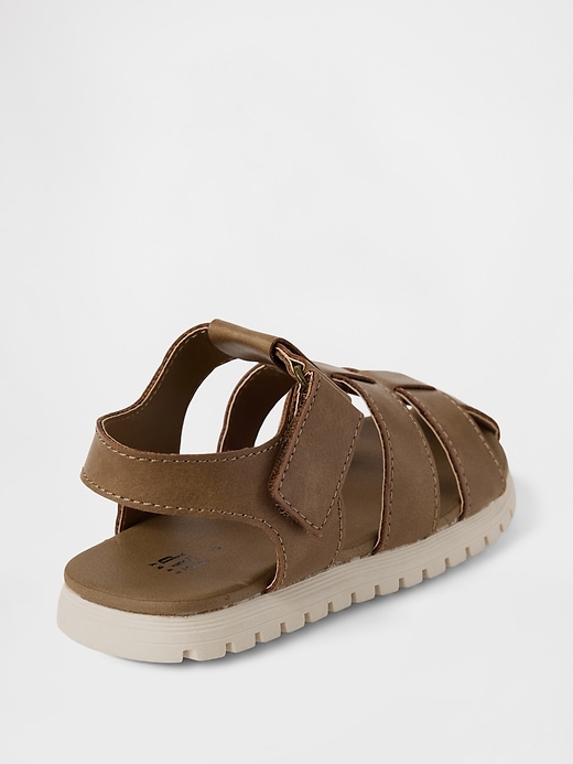 Image number 4 showing, Toddler Vegan Leather Fisherman Sandals