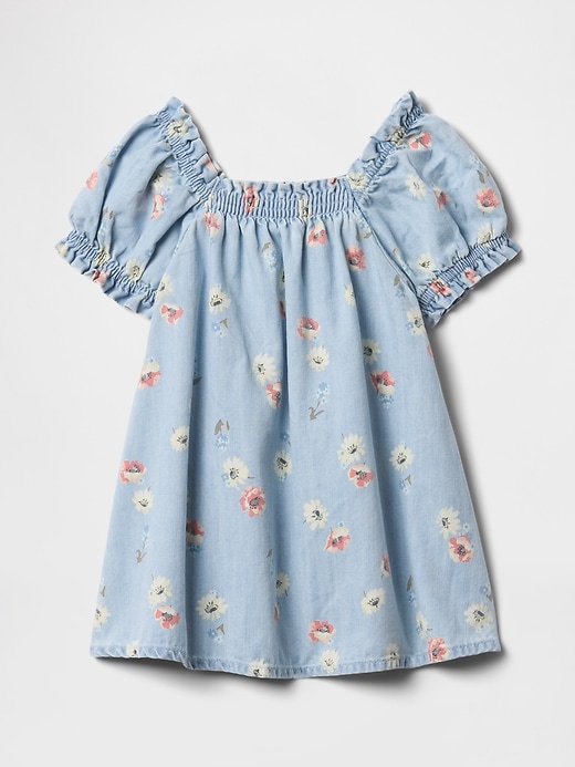 Image number 1 showing, Baby Floral Denim Dress