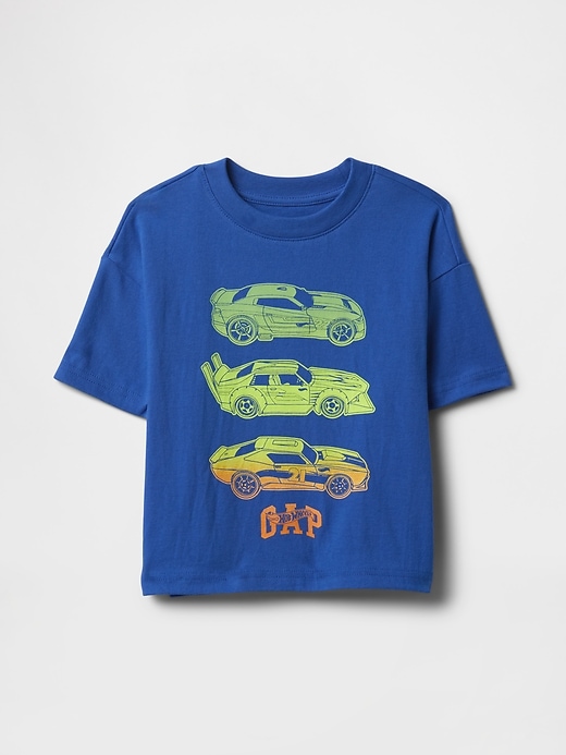 Image number 1 showing, Baby & Toddler Oversized Hot Wheels Graphic T-Shirt