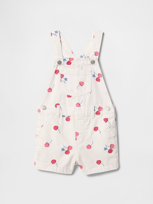 Image number 1 showing, Baby & Toddler Denim Cherry Shortalls