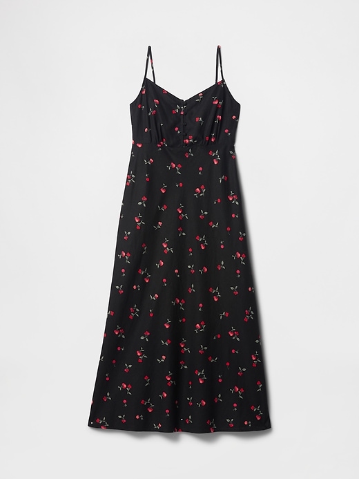 Image number 7 showing, Linen-Blend Maxi Slip Dress