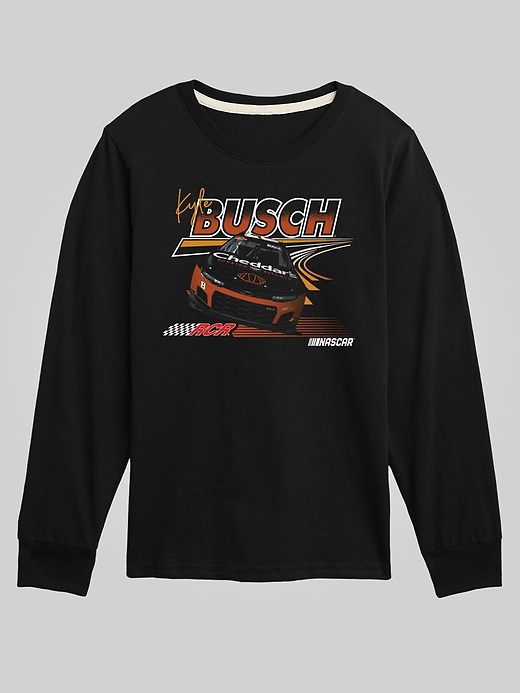 Image number 1 showing, Kids NASCAR Kyle Busch Race Lines Long Sleeve Graphic Tee