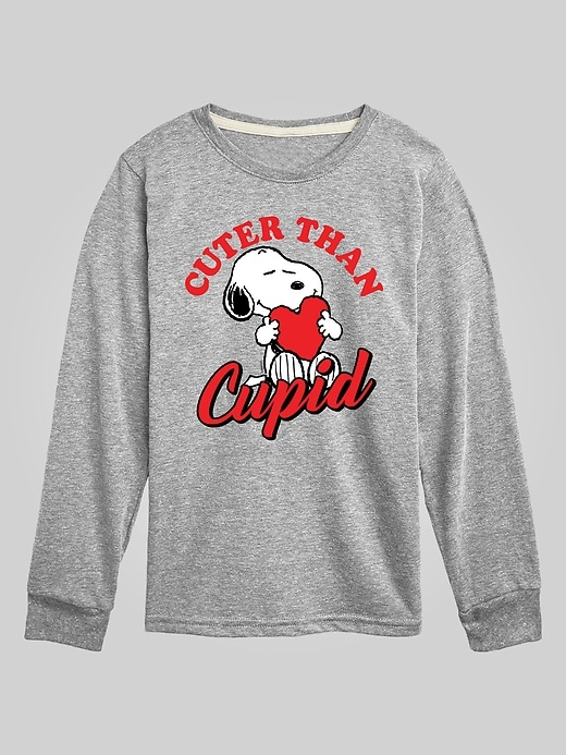 Image number 1 showing, Toddler Peanuts Valentines Cuter Than Cupid Long Sleeve Graphic Tee