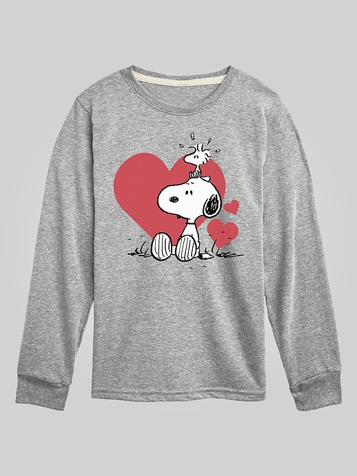 Image number 1 showing, Toddler Peanuts Snoopy And Woodstock Heart Long Sleeve Graphic Tee