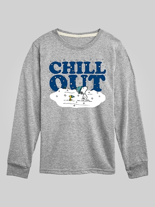 Image number 1 showing, Kids Peanuts Snoopy And Woodstock Chill Out Long Sleeve Graphic Tee