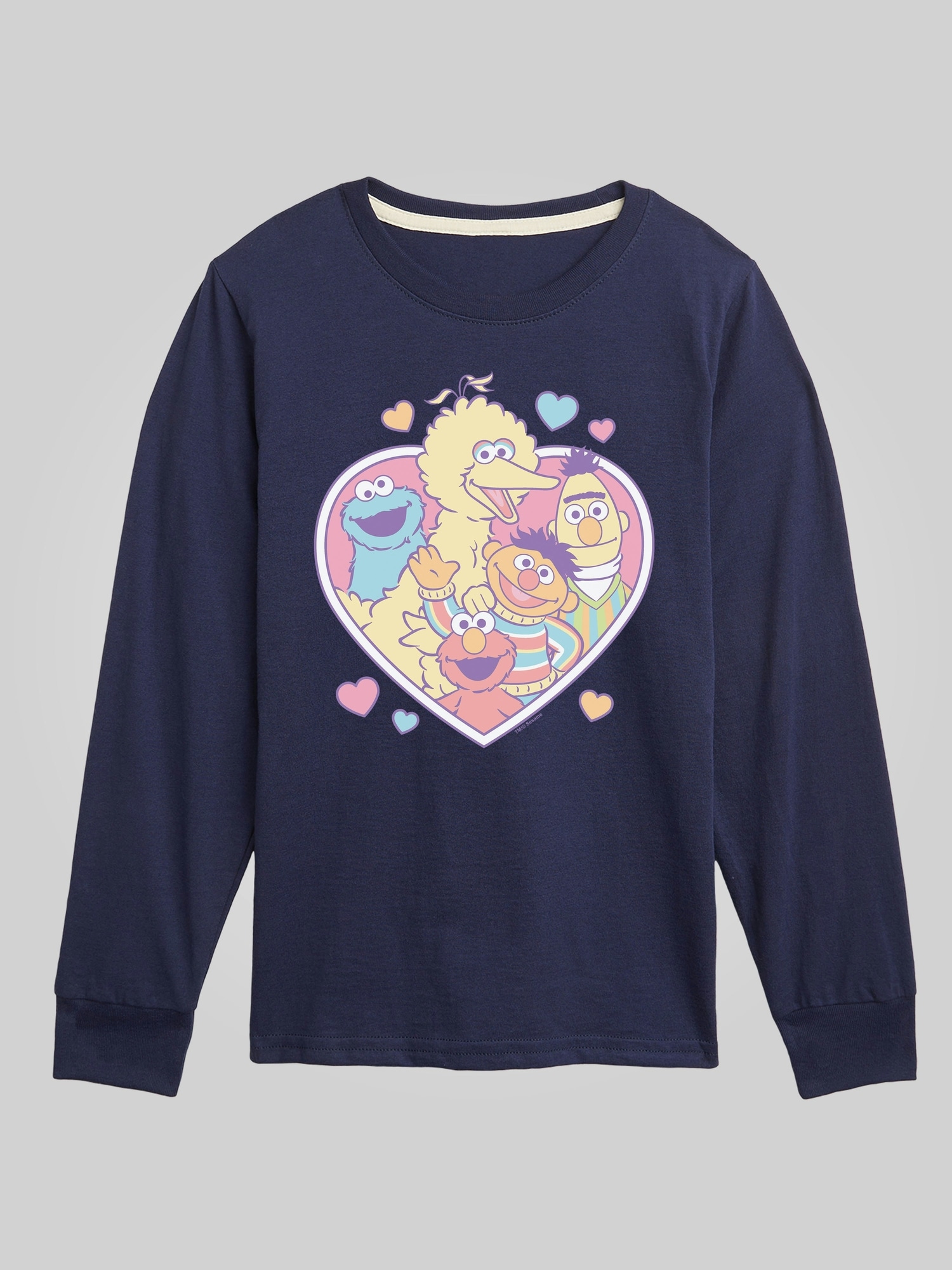 Toddler Sesame Street Group Heart Long Sleeve Graphic Tee