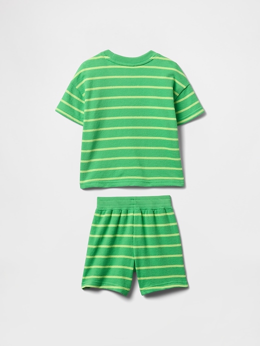 Image number 3 showing, Baby & Toddler Textured Stripe Outfit Set