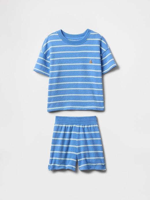 Image number 2 showing, Baby & Toddler Textured Stripe Outfit Set