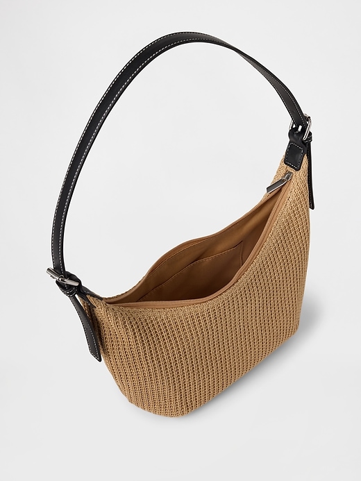 Image number 3 showing, Straw Shoulder Bag