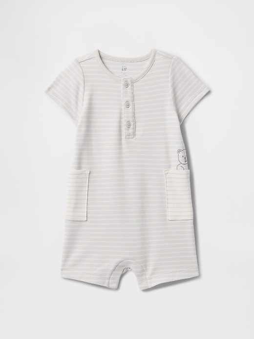 Image number 1 showing, Baby Supima® Pocket Shorty One-Piece