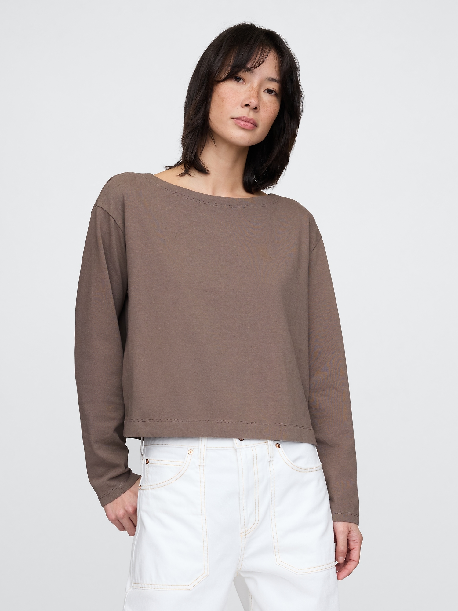 Heavyweight Organic Cotton Vintage Boatneck T-Shirt