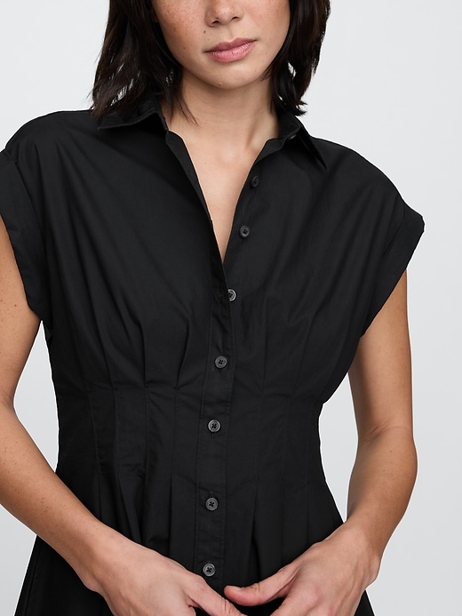 Image number 4 showing, Poplin Midi Shirtdress