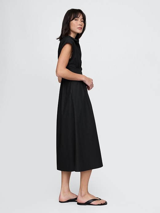 Image number 3 showing, Poplin Midi Shirtdress