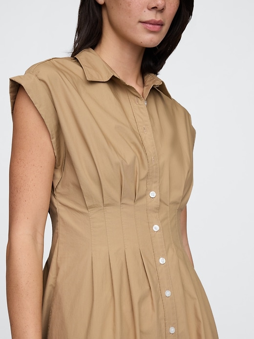 Image number 4 showing, Poplin Midi Shirtdress