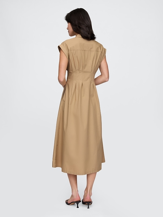 Image number 2 showing, Poplin Midi Shirtdress