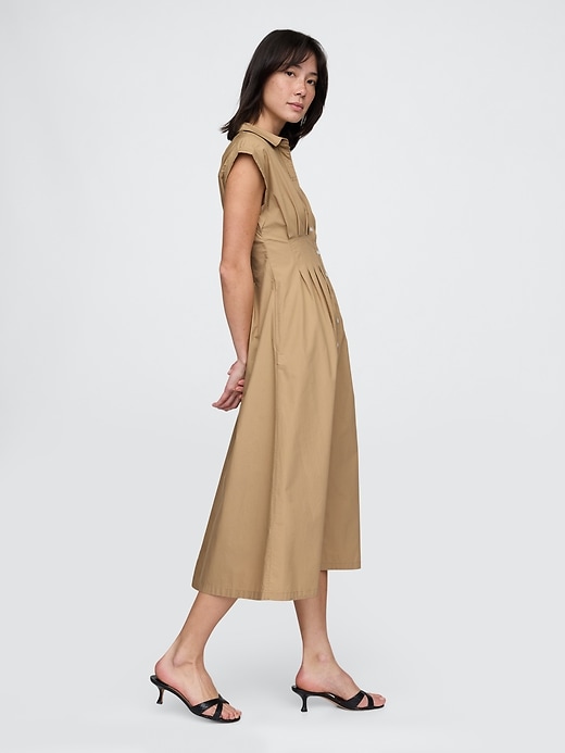 Image number 3 showing, Poplin Midi Shirtdress