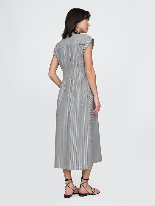 Image number 2 showing, Poplin Midi Shirtdress