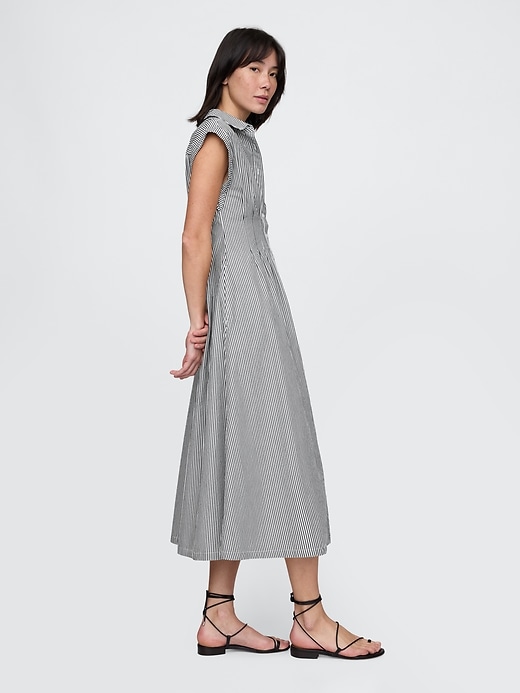 Image number 3 showing, Poplin Midi Shirtdress