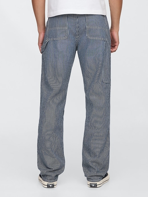 Image number 3 showing, UltraSoft Denim Stripe Straight Carpenter Jeans