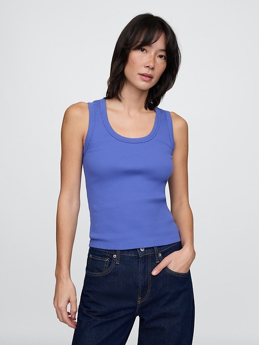 Image number 1 showing, Rib Scoop Tank Top