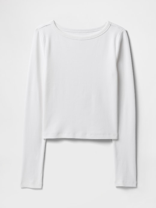 Image number 5 showing, Heavyweight Rib Cropped Boatneck T-Shirt