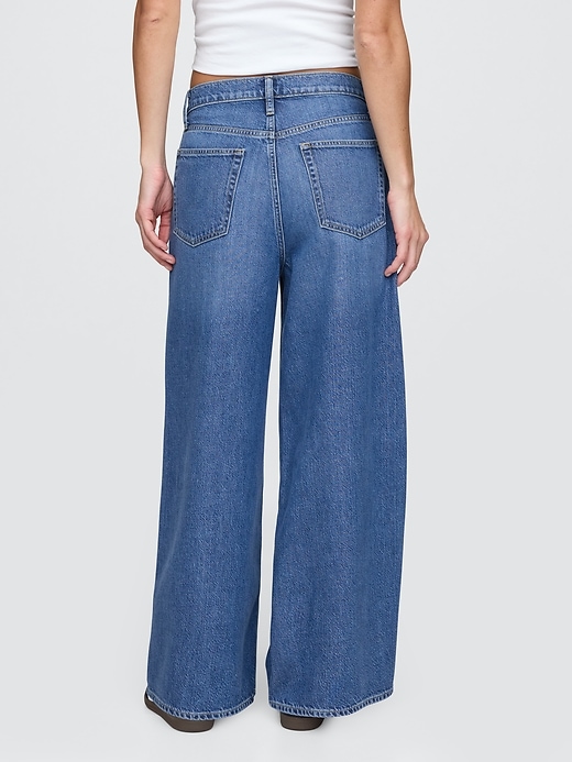 Image number 5 showing, Mid Rise UltraSoft Crop Baggy Jeans