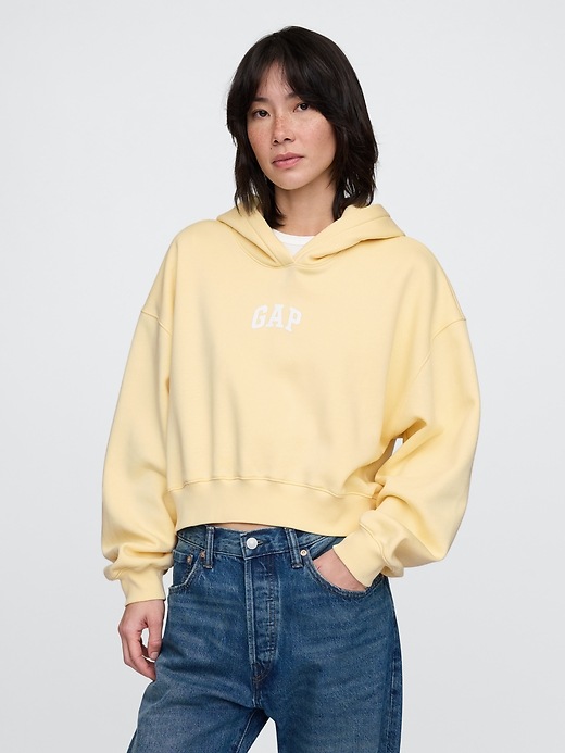 VintageSoft Arch Logo Cropped Hoodie