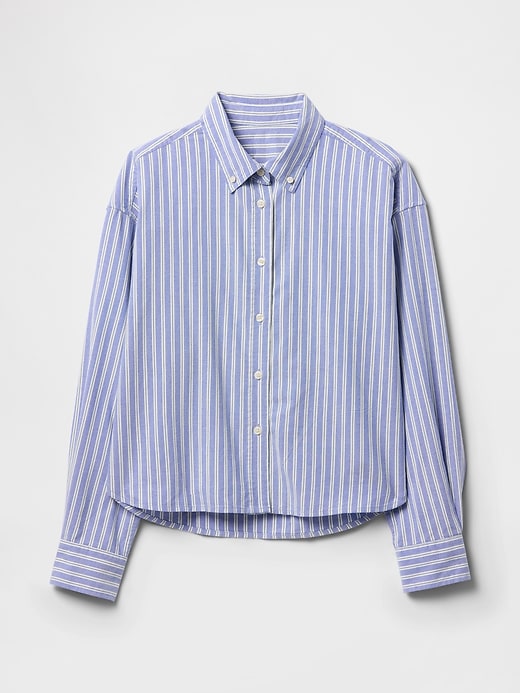 Image number 5 showing, Organic Cotton Oxford Cropped Big Shirt