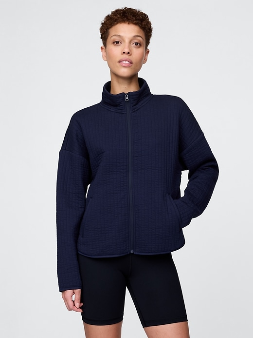 Image number 1 showing, GapFit Quilted Jacquard Jacket