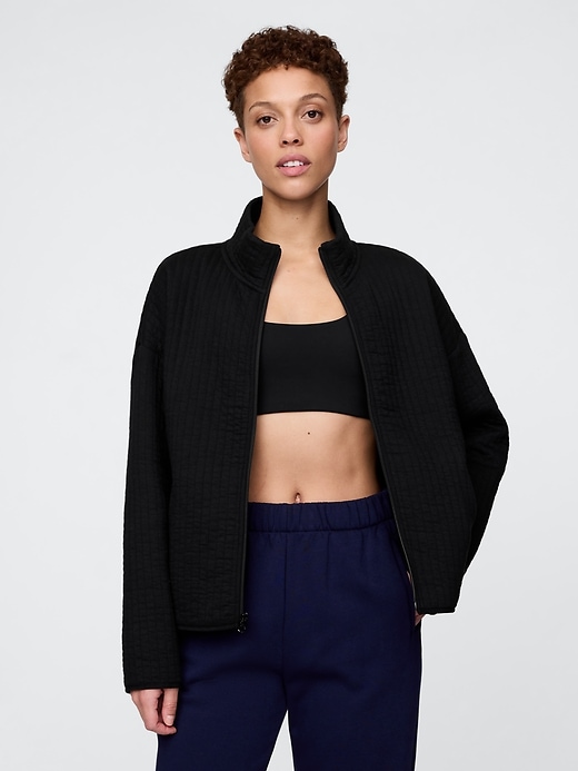 Image number 1 showing, GapFit Quilted Jacquard Jacket