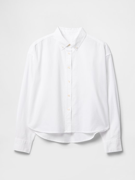 Image number 5 showing, Organic Cotton Oxford Cropped Big Shirt