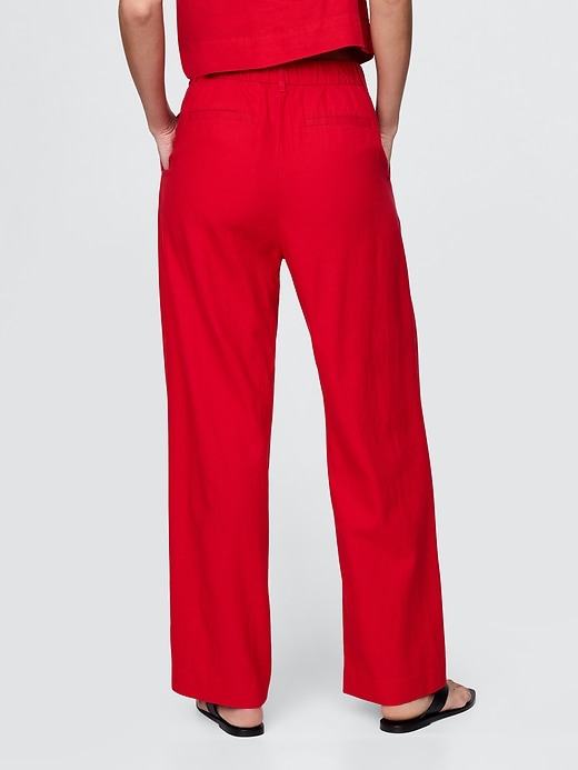 Image number 4 showing, 365 High Rise Linen-Blend Trousers