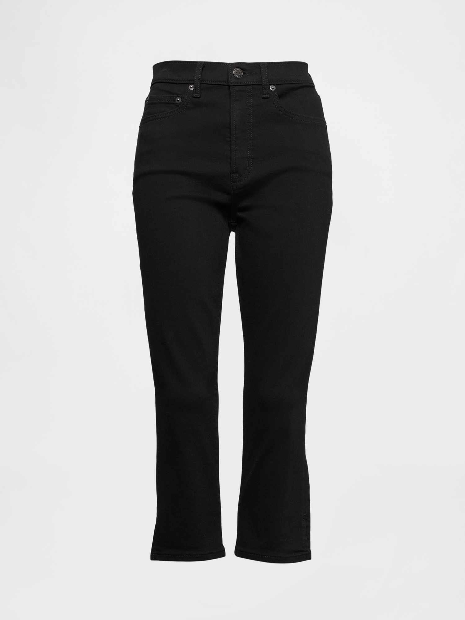 High Rise Cropped Capri Jeans