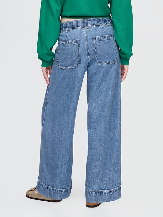 Image number 4 showing, Mid Rise UltraSoft Pleated Easy Baggy Jeans