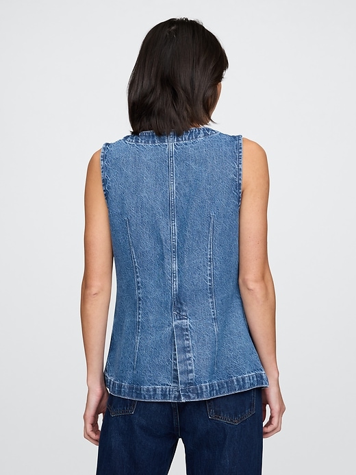 Image number 2 showing, Longline Denim Vest