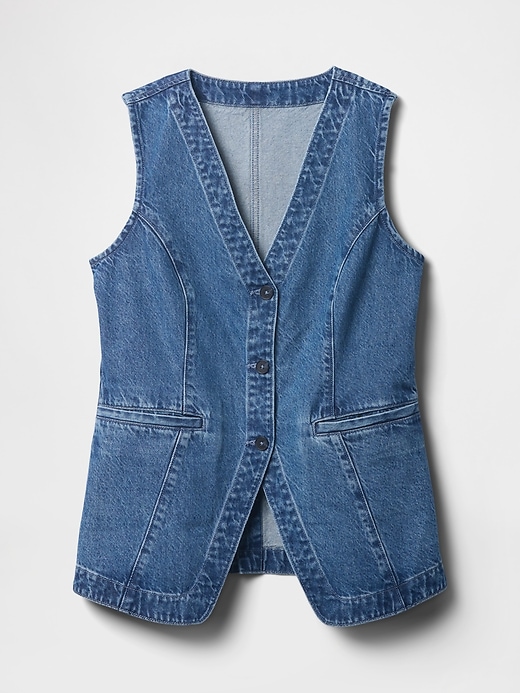 Image number 5 showing, Longline Denim Vest