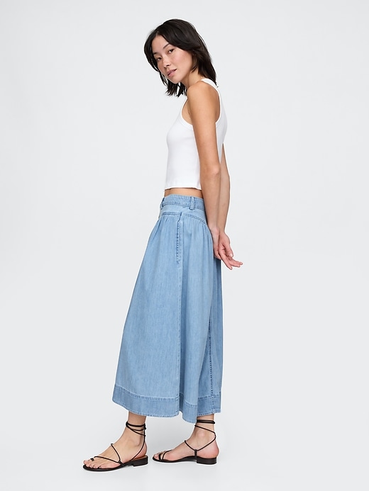 Image number 3 showing, Denim Western Yoke Maxi Skirt