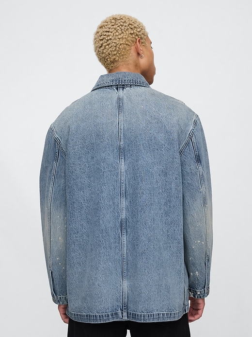 Image number 3 showing, Painted Denim Chore Jacket