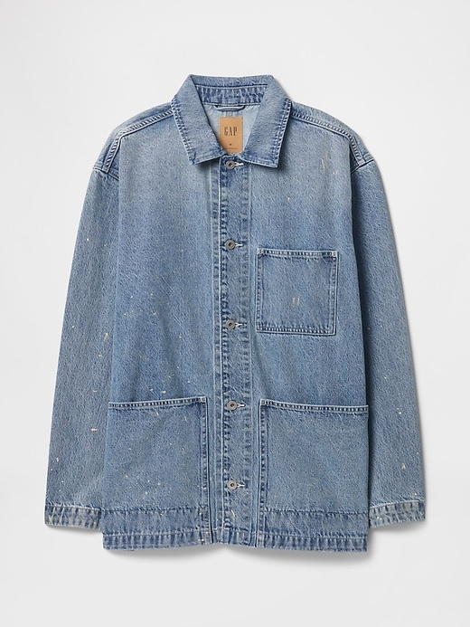 Image number 5 showing, Painted Denim Chore Jacket